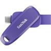 SanDisk SDDDC6-256G-G46PO - Chiavetta USB 2 in 1 per smartphone, tablet e computer, con connettori USB Type-C e tipo A, colore: Viola