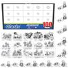 Glarks 100pcs 10 dimensioni AAA Nickel Plated Battery Springs Kit, Contatto della molla di conversione negativa alla batteria positiva