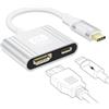 BRV Explorer Adattatore USB C a HDMI 4K, PD 100W, Adattatore USB C a HDMI Hub 2-in-1, Cavo Thunderbolt 4/3 a HDMI Compatibile con MacBook Pro, iPhone 17/16/15 Plus Pro Max, Galaxy S25/S24/S23/S22