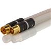 DCSk Cavo antenna bianco 3 m - 5 schermato 135 dB 75 Ohm - Cavo coassiale per televisione digitale TV ricevitore radio