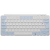 Keychron B1 Pro Tastiera senza fili 2.4 GHz, AZERTY Francese, Programma con ZMK/Launcher, Colpo Silenzioso, 1200 ore di Autonomia, Tastiera ergonomica per Mac, Windows e Linux, blu retrò