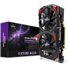AISURIX Scheda grafica RX 590, reale 8GB, GDDR5, 256 bit, RX 580 2304SP Scheda video da gioco per PC, 2XDP, HDMI, PCI Express 3.0 con ventole congelate, scheda grafica per PC da gioco
