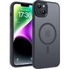 TOCOL Cover Magnetica per iPhone 14 Plus 6,7 Pollic, Compatibile con MagSafe, Custodia Antiurto Traslucida Opaca, Nero