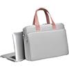 ENEN Spalla Custodia Borsa per Laptop, Compatibile con 13-15.6 Pollici Computer Portatile, Sleeve per Laptop Elegante, Ldeale per i Viaggi, La L'ufficio o Scuola (grigio rosa,15.6 pollici)