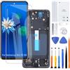 H&LYCYJ Display per Samsung Galaxy S21 FE 5G TFT G990B G990B/DS G990U - Kit di ricambio per schermo LCD (nero con cornice, senza impronte digitali