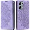 CASEONJAN Cover per Xiaomi Redmi Note 13 Pro 5G, Pelle PU Custodia a portafoglio con scomparti per Slot Schede, Antiurto Flip Caso Cover per Redmi Note 13 Pro 5G (Vintage Viola)