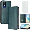 OUEAYIEN Cover per TCL 501 Custodia a Libro con Vetro Temperato Ver