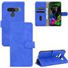 Generico CUSTODIA compatibile con LG G8S THINQ LM-G810 LMG810EAW display schermo lcd 6.2 Copertura cover STAND flip libro GEL SILICONE TPU protezione eco pelle PORTAFOGLIO taschini vano porta carte Blu