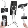 K&F CONCEPT Mini Treppiede Magnetico Sottile 7mm 59g Per Smartphone | Pieghevole, Mini Treppiede Tascabile con Doppio Lato Magnetico e Gancio, Compatibile con iPhone 17-12 e Android -PT02