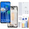 H&LYCYJ Display Schermo per Samsung A54 TFT nero con cornice | Senza impronte digitali,Wear toolkit，TFT LCD，Display HD，Sostituire lo schermo，Per i modelli:A546V A546U A546U1 A546B