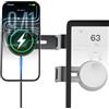CloudValley Supporto per telefono 15W con ricarica integrata per Tesla Model 3/Y/Juniper/Cybertruck, supporto magnetico metallico auto ruotabile a 360°, design pieghevole ed estensibile a scomparsa