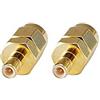 conecto adattatore SMA, accoppiamento MCX,connettore SMA con pin aconnettore SMB con pin, adattatore per il collegamento diconnettori SMA conconnettori SMB, placcato oro, set di 2