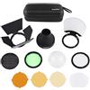 Godox AK-R1 - Kit di accessori per flash tascabile compatibile con Godox V1 Flash Series, V1-S V1-N V1-C ecc. Flash rotondo, compatibile con AD200 AD200 Pro