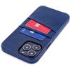 Dockem Custodia a Portafoglio per iPhone 13 Pro Max con Piastra Metallica Incorporata per Montaggio Magnetico e 2 Tasche Porta Carte di Credito: Pelle Sintetica (Exec M2, 6,7 pollici, Blu Navy)