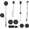 FODSPORTS Cavo per cuffie per altoparlanti ad alta risoluzione, solo per motociclette M1-S Pro, kit di accessori per interfono Bluetooth (microfono rigido e microfono morbido)