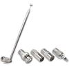 Comforty Antenna radio, 7 sezioni antenna telescopica di ricambio con spina F e 4 adattatori, antenna radio per impianto stereo FM FM FM