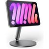 LULULOOK Supporto magnetico per iPad mini 7 con base girevole a 360°, in alluminio pieghevole, supporto per tablet da scrivania per Apple iPad mini (A17 Pro) 2024/6 (8,3 2021), grigio