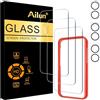 Ailun 3 Pack Screen Protector for iPhone 16 [6.1 inch] + 3 Pack Camera Lens Protector with Installation Frame,Case Friendly Tempered Glass Film,[9H Hardness] - HD