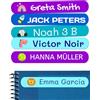 Haberdashery Online 50 Adesivi personalizzati con nome per bambini. Etichette adesive per scuola, asilo, libri, giocattoli e contenitori Tupperware. Etichette impermeabili 6x1 cm.