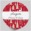 LARGE FORMAT 24 etichette adesive Natale chiudipacco 6 cm, grafica Natale 10