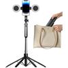 Generic Selfie Stick Tripod per telefono, supporto per vlogging da 71 pollici con supporto per cellulare con telecamere da viaggio rimovibili e estraibili per registrazione, video e immagini