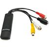 System-S Video Capture - Adattatore di registrazione USB 2.0 a RCA audio, colore: Nero