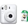 Fujifilm Instax Mini 12 Fotocamera istantanea - Bianco Argilla + 1 pellicola