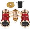 CIYODO Cannocchiali Pieghevoli 3x25 Rossi Catena, Borsa e Custodia | Lega di Alluminio e Metallo, Lente Ottica, 10x5,5x3cm, per Uscite e Panorami