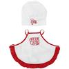 LABRIMP 1 set di abiti da chef per bambini - Abiti da cucina per bambini con cappello da chef regolabile, grembiule per piccoli, costume da cuoco per Capodanno, ragazzo e ragazza - 0-1 mese (rosso)