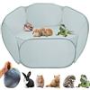 GABraden Tenda per piccoli animali, recinto per conigli e rettili, traspirante, trasparente, per animali domestici, aperto (grigio solido)