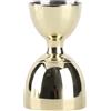 WAHEWUD Strumento per barman jigger per cocktail a doppia testa in acciaio inossidabile, misurino da 30 ml, 60 ml, per bar di casa (Oro)