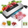 JUPPLIES Macchina Sottovuoto Alimenti Automatica 5 in 1 - 80 Kpa | Sigillatrice Sottovuoto 30cm | Modalità Secco e Umido | Taglia-Sacchetti Integrato (Macchina Sottovuoto Alimenti + 50 Sacchetti)