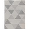 TESSO LIVING Tappeto per interni e per esterni, antiscivolo, tappeto per balcone, terrazzo, cucina, geometrico - Argento - 160cm x 220cm - Resistente ai raggi UV, tappeto moderno