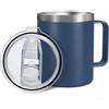 Byitin Mug Termica 360ml con Manico, Acciaio Inox con Coperchio | Tazza termica doppia parete con coperchio antigoccia per caffè caldo e bevande fredde