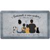 Markotex Zerbino Personalizzato 39x68 cm - Tappeto ingresso Esterno/Interno con Nome, Testo, Antiscivolo, Ultra Assorbente, Lavabile in Lavatrice, Fondo in Gomma Naturale (Pietra Azzurra, Famiglia 1)