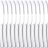 QUCHER 23,2cm (9) Coltello Bistecca Premium di coltelli da carne, Coltelli da Bistecca in Acciaio Inox, Posate per Barbecue, Coltello da Cucina Casa Cucina domestica Ristorante Set (12 pezzi)