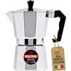 AKITAInk Caffettiera Moka Induzione 3 o 6 Tazze, Macchina per Caffè Tradizionale Compatibile con Piani a Induzione, Gas, Elettrico e Vetroceramica, Compatta e Pratica per Uso Quotidiano