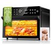 cookwise Friggitrice ad Aria Calda 30L Forno ad Aria XXL con Touch Screen a LED,Fornetto Elettrico con 20 Programmi e Due Modalità di Cottura, Friggitrice ad Aria Calda 1800W Forno Friggitrice ad Aria,Timer 8h