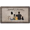 Markotex Zerbino Personalizzato 39x68 cm - Tappeto ingresso Esterno/Interno con Nome, Testo, Antiscivolo, Ultra Assorbente, Lavabile in Lavatrice, Fondo in Gomma Naturale (Pietra Marrone, Famiglia 1)