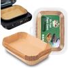 KAHEIGN 100 Pezzi Carta Forno Monouso per Friggitrice ad Aria, 28CM x 15CM Rivestimenti Carta da Forno Grande per Ninja Foodi Max Health Grill e Friggitrice ad Aria AG551EU/AG651EU