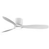 Ovlaim Ventilatore a Soffitto Sovrapposizione 132cm Bianco Moderno - Con Luce e Telecomando - Motore CC Silenzioso 3 Pale - Alta Portata d'Aria per Camera da Letto e Soggiorno