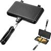 Jinfanshurich Padella per sandwichmaker, tostapane in alluminio e tostapane pieghevole, per esterni, barbecue e cucina da campeggio, versatile tostapane pieghevole per panini