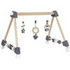 roba Palestrina per Neonati e Bambini Rock Star Baby 3, Regolabile in Altezza, per la Coordinazione, Metodo Montessori, Legno Massiccio, Grigio e Bianco