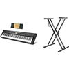 Donner Pianoforte Digitale, 88 Tasti Pesati, Pianoforte Elettrico Portatile con Pedale di Sustain & Rockjam Xfinity Douproed Presunbled Keyboard Stand con cinghie di bloccaggio
