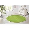 HANSE Home Nasty Tappeto Rotondo per Soggiorno, a Pelo Corto, in Tinta Unita, per Sala da Pranzo, Soggiorno, cameretta dei Bambini, corridoio, Camera da Letto, Cucina, Tinta Unita, Verde, 133 cm