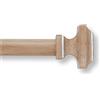 MODE Farmhouse Collection - Bastone per tenda singolo con terminali quadrati Cottage, 91-183 cm, rovere invecchiato