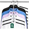 Doiown Appendiabiti salvaspazio a 6 livelli, imbottito in schiuma antiscivolo, confezione da 3 appendiabiti in metallo nero per maglioni e magliette, unisex, organizer per armadi e contenitori