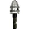 Startbuymore Adattatore per mandrino con codolo esagonale da 6,35 mm per trapani e driver esagonali che accettano punte da 0,5 mm a 3 mm (argento)