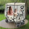 Shyllin Parapioggia per Carrello,Parapioggia Universale in PVC,Copertura Antipioggia per Carrello,Grande Dimensione Copertura Pioggia per Passeggino Wagon,110x74x51CM (Telo antipioggia)