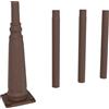 Palo Componibile 3 Metri con base Decorata in Acciaio Corten